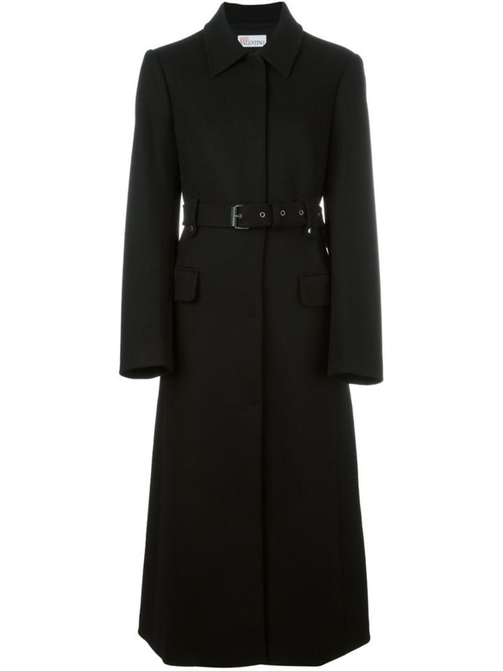 Red Valentino Belted Single Breasted Coat
