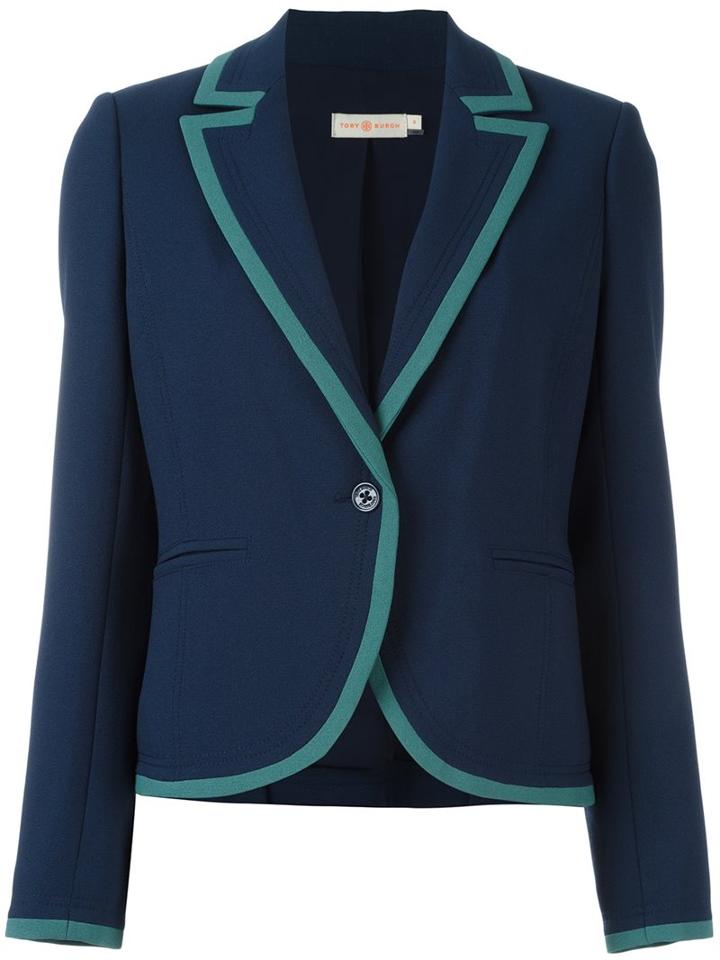Tory Burch 'leah' Blazer, Women's, Size: 6, Blue, Polyester