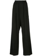 We11done Mid Rise Palazzo Trousers - Black