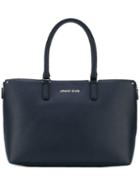 Armani Jeans - Logo Shopper Tote - Women - Leather - One Size, Blue, Leather