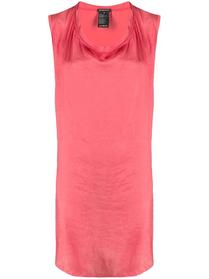 Ann Demeulemeester Cowl-neck Sleeveless Dress - Pink