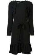 Prada Peplum Hem Dress, Women's, Size: 40, Black, Acetate/viscose