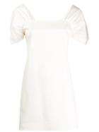 Theory Gathered Sleeve Dress - White