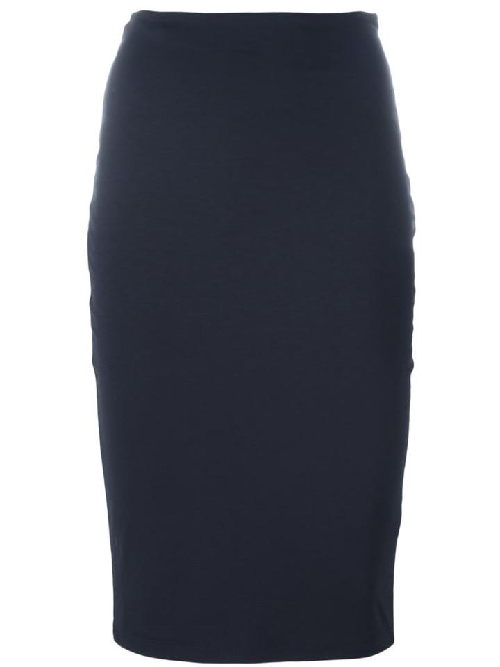 T By Alexander Wang Stretch Pencil Skirt, Women's, Size: Small, Blue, Polyester/spandex/elastane/rayon