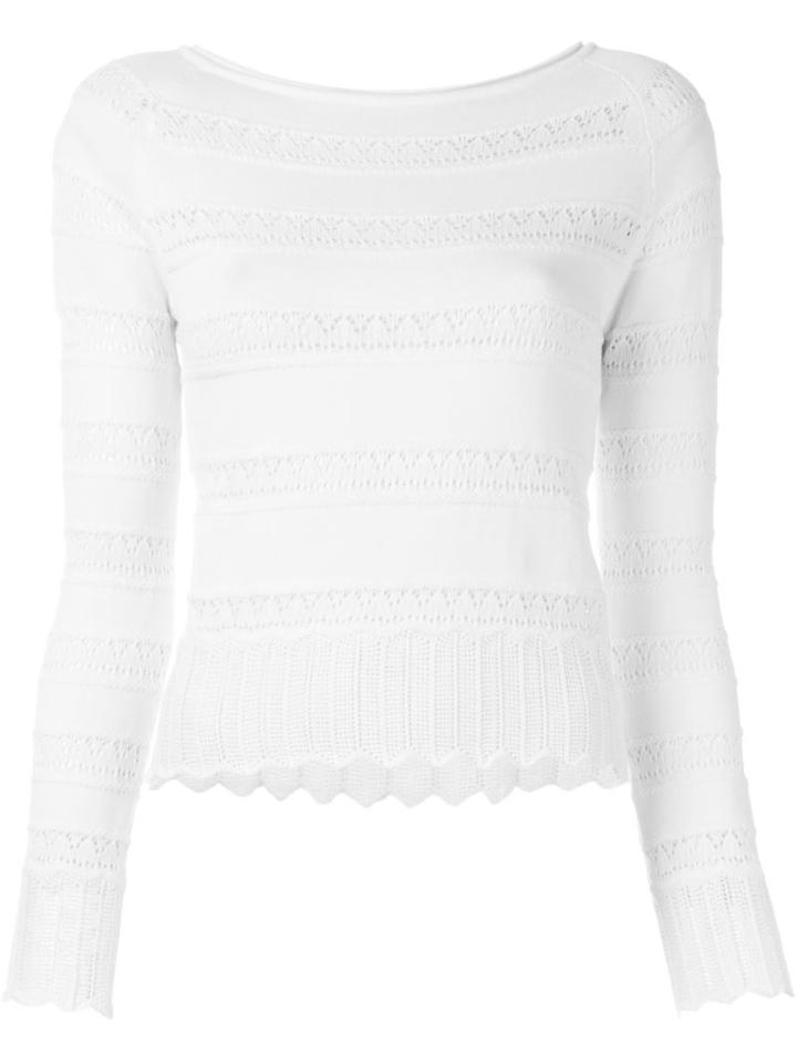 Ermanno Scervino Scalloped Trim Sweater