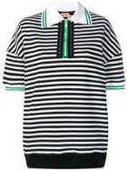 No21 Striped Polo Shirt - Black