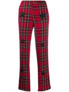 History Repeats Tartan Slim-fit Trousers - Red