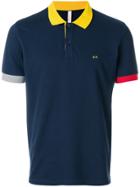 Sun 68 Tricolour Polo Shirt - Blue