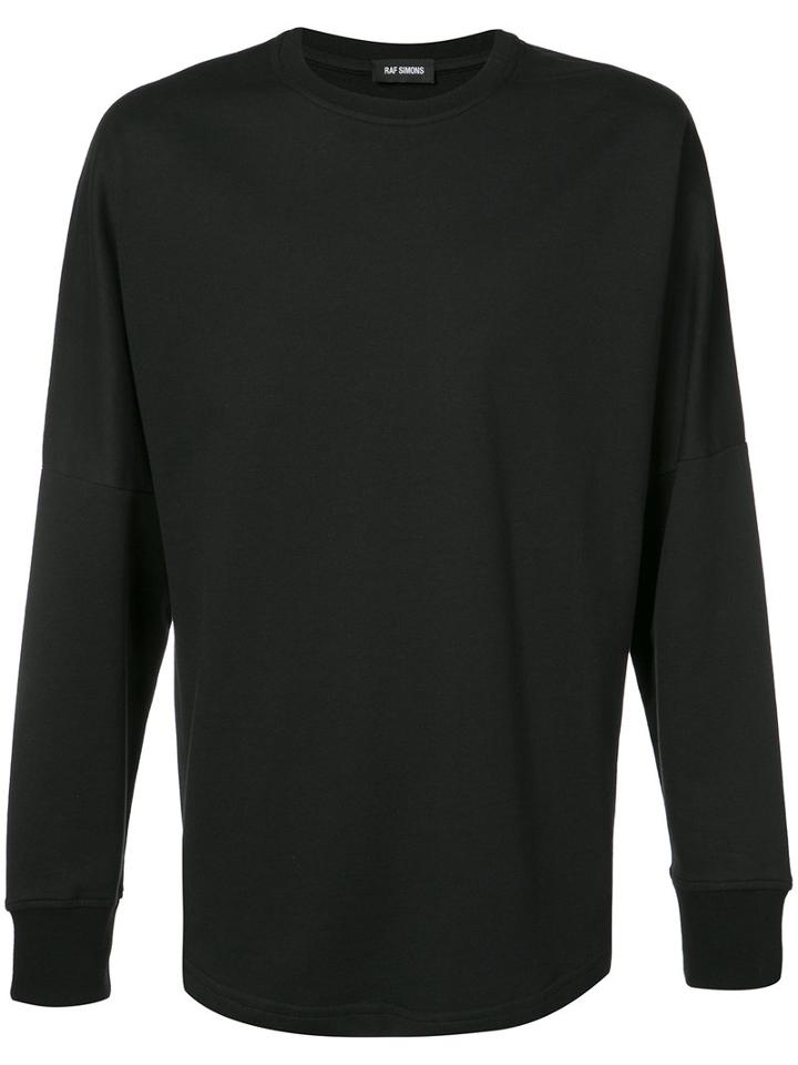 Raf Simons - Back Lettering Print Sweatshirt - Men - Cotton - 46, Black, Cotton