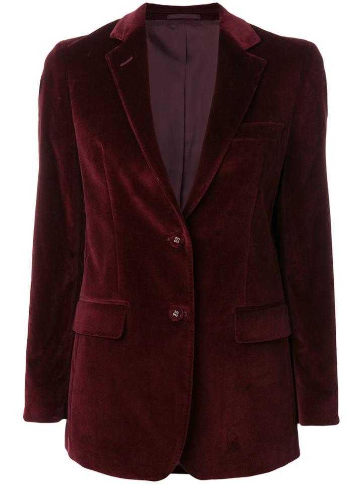 Officine Generale Single Breasted Blazer - Red