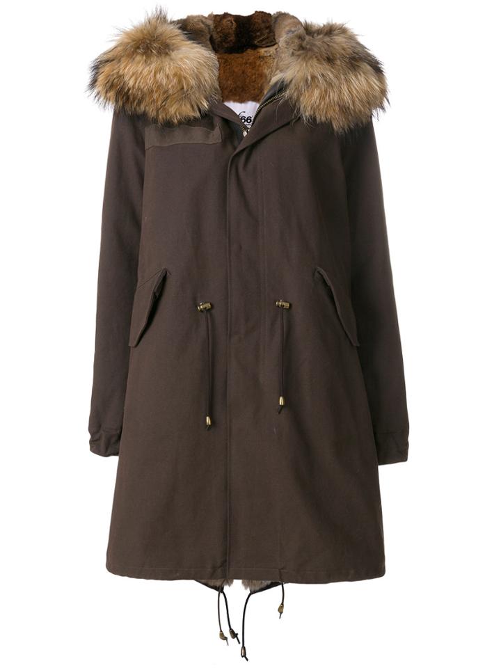 Furs66 Parka Coat - Brown