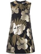 P.a.r.o.s.h. Floral Print Dress, Women's, Size: Medium, Black, Cotton/polyester/polyamide/viscose