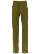 Egrey Ribbed Skinny Trousers - Green