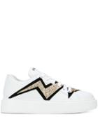 Prada Lightning Bolt Low-top Sneakers - White