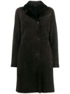 Sinclair Lamb Fur Lined Coar - Brown