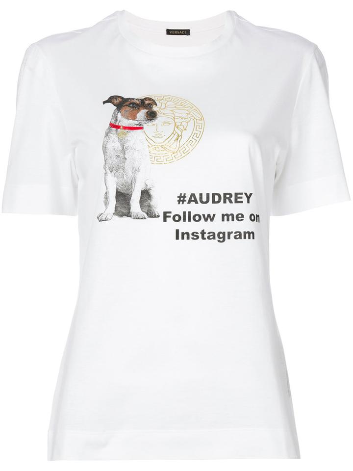 Versace - Audrey T-shirt - Women - Cotton - 40, White, Cotton