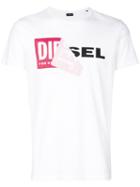 Diesel - Layered Logo Print T-shirt - Men - Cotton - Xl, White, Cotton