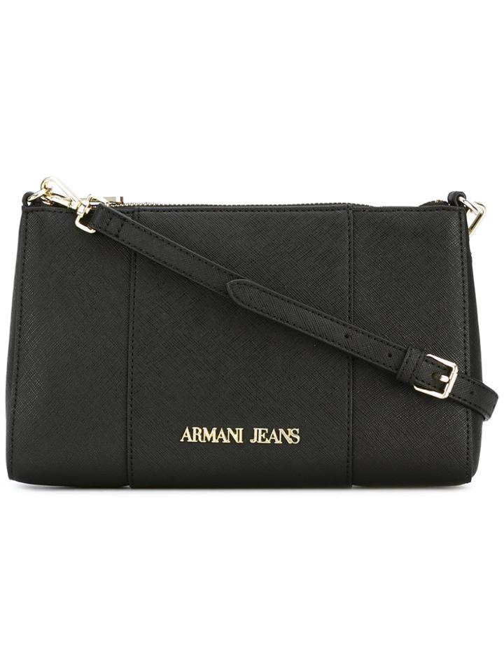 Armani Jeans Detachable Strap Crossbody Bag - Black