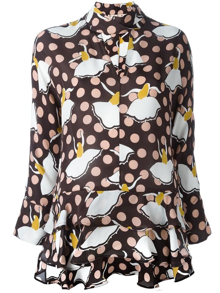 Marni Pirouette Print Blouse