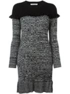 Philosophy Di Lorenzo Serafini Ribbed Knit Dress, Women's, Size: 40, Black, Virgin Wool