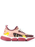 Moncler Panelled Lace-up Sneakers - Pink