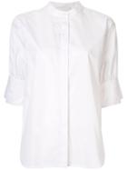 3.1 Phillip Lim Faux Pearl Mandarin Collar Shirt - White