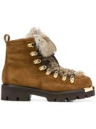 Baldinini Fur Lining Mountain Boots - Brown