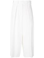 Alexandre Vauthier Wide Cropped Trousers - Nude & Neutrals