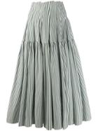 Jourden Striped Maxi Skirt - Green