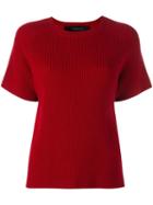 Federica Tosi Ribbed Jumper, Women's, Size: Large, Red, Acrylic/virgin Wool