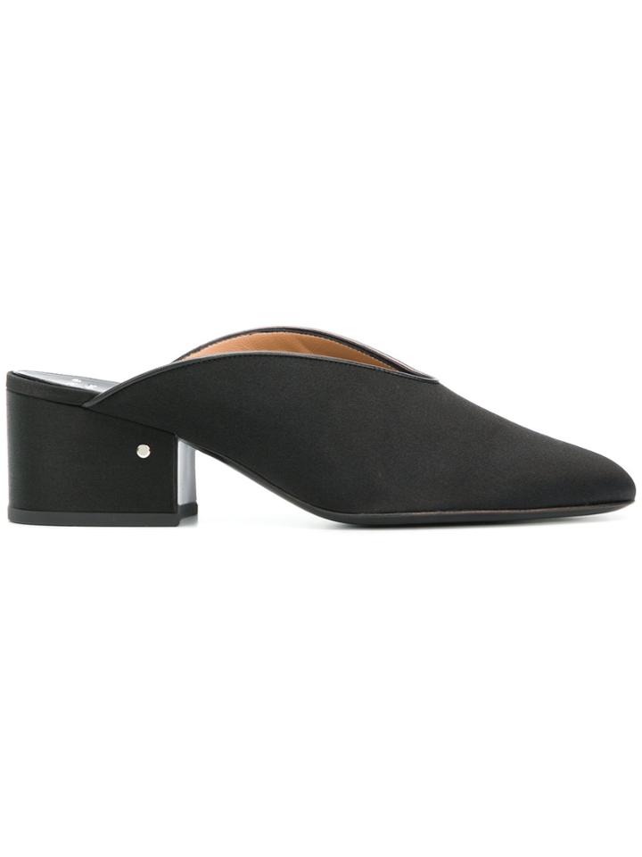 Laurence Dacade Pointed Toe Block Heel Mules - Black