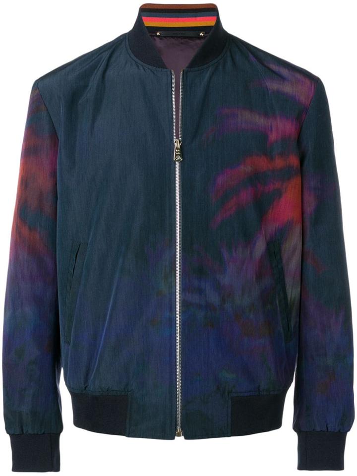 Paul Smith Tie-dye Bomber Jacket - Blue