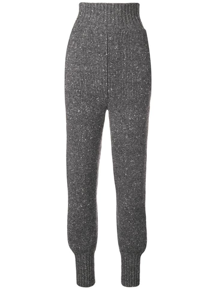 Philosophy Di Lorenzo Serafini High-waisted Knit Trousers - Grey