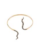 Diane Kordas 18kt Gold And Diamond Horn Cuff - Metallic