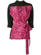 Marni Contrast Panel Blouse - Brown