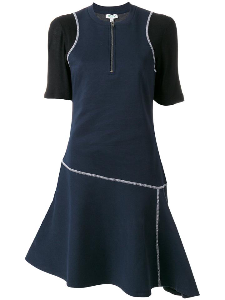 Kenzo Exposed Seam Dress - Blue