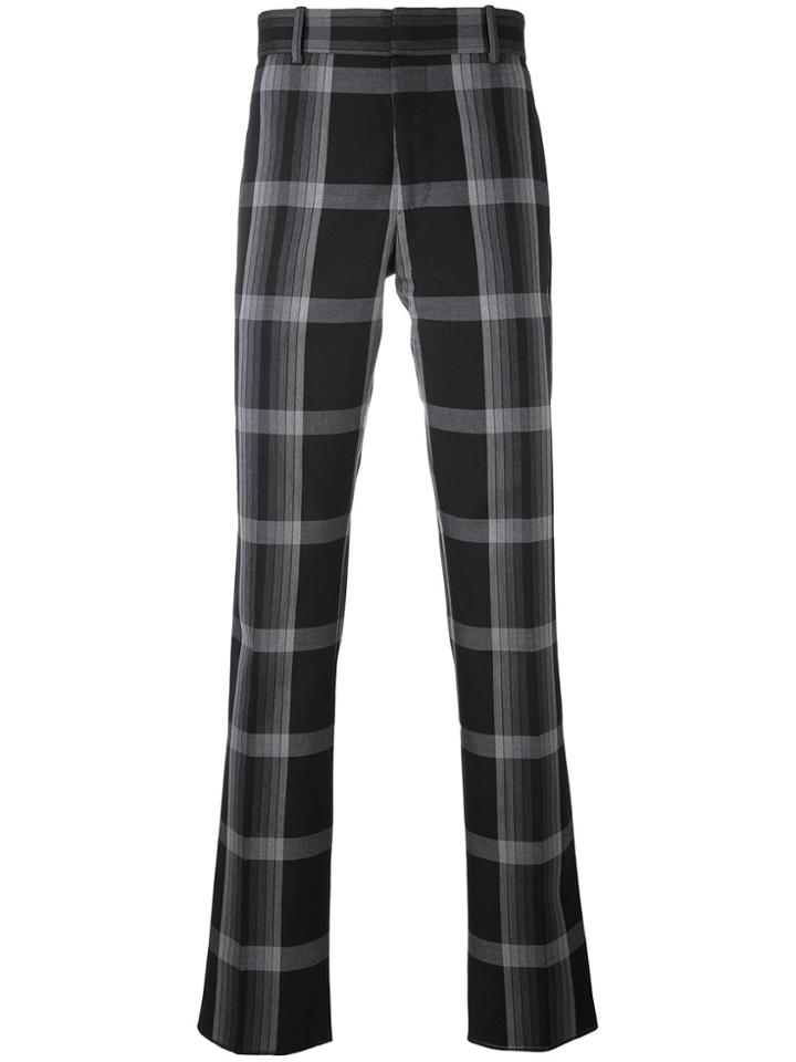 Alexander Mcqueen Checked Trousers - Black