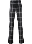Alexander Mcqueen Checked Trousers - Black