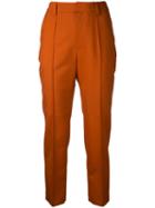 Le Ciel Bleu - Neo Tapered Trousers - Women - Wool - 34, Orange, Wool