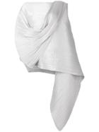 Pleats Please By Issey Miyake Pleated Effect Draped Blouse - Grey