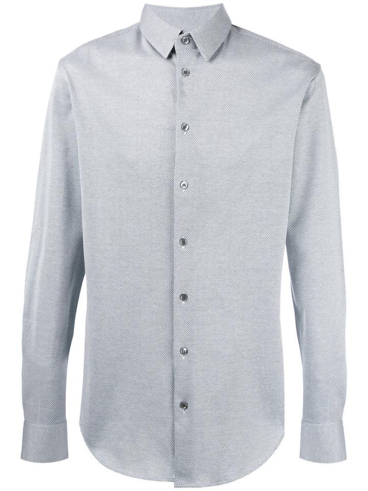 Giorgio Armani Classic Shirt, Men's, Size: 41, Blue, Cotton