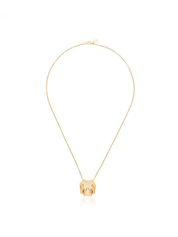 Anissa Kermiche Rubies Boobies Ruby Necklace - Gold