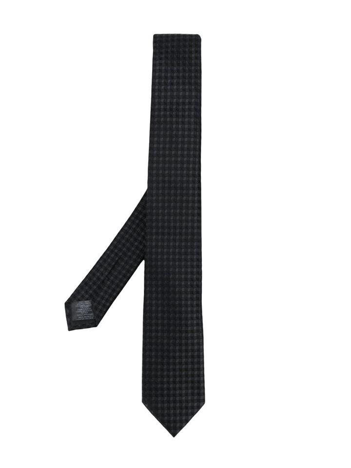 Z Zegna Check Tie - Grey
