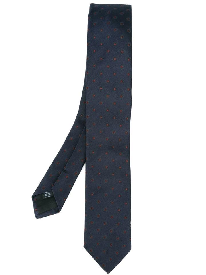 Dolce & Gabbana Embroidered Detail Tie - Blue