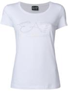 Ea7 Emporio Armani Embellished Logo T-shirt - White