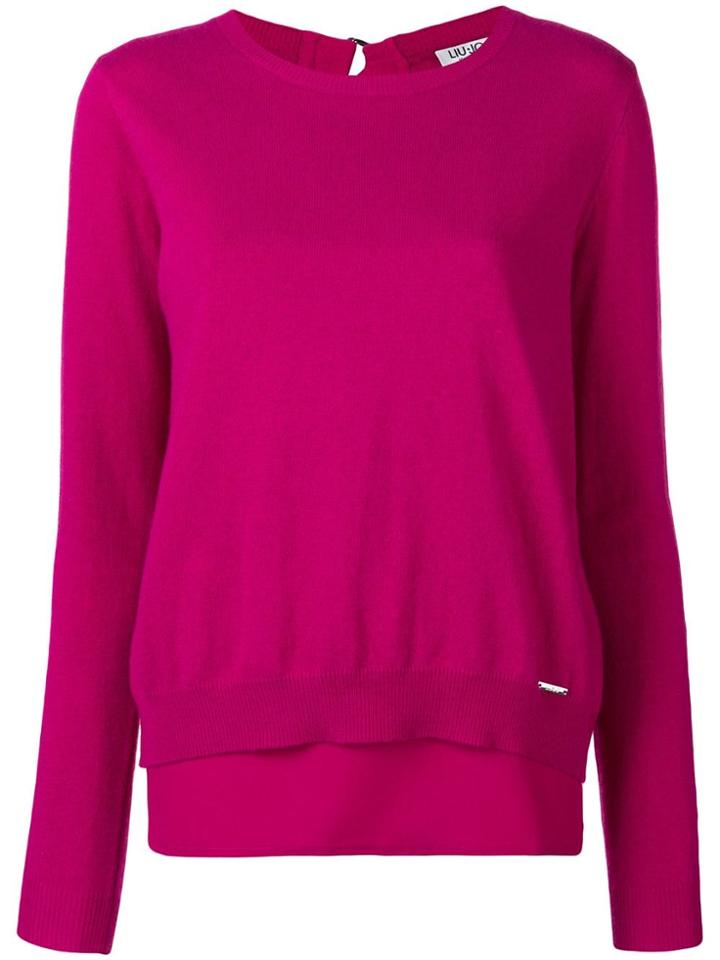 Liu Jo Long-sleeve Fitted Sweater - Pink