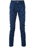 Lettering Luke Jeans - Men - Cotton/polyester/spandex/elastane - 36, Blue, Cotton/polyester/spandex/elastane, House Of Holland