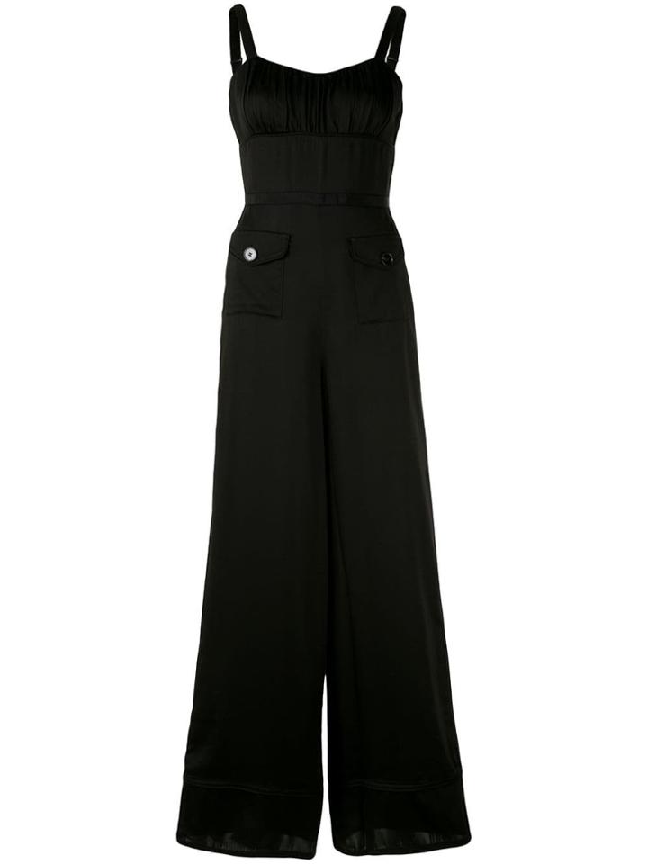 Self-portrait Wide Leg Jumpsuit - Black