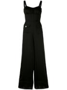 Self-portrait Wide Leg Jumpsuit - Black