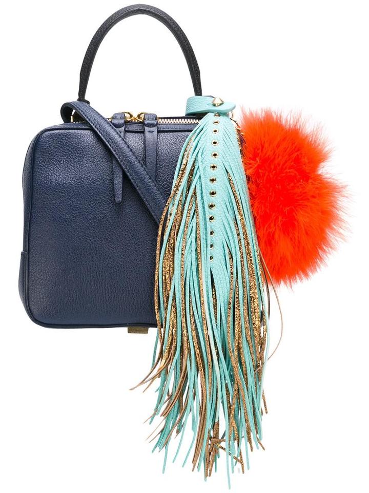 The Volon Fringed Medium Tote, Women's, Blue
